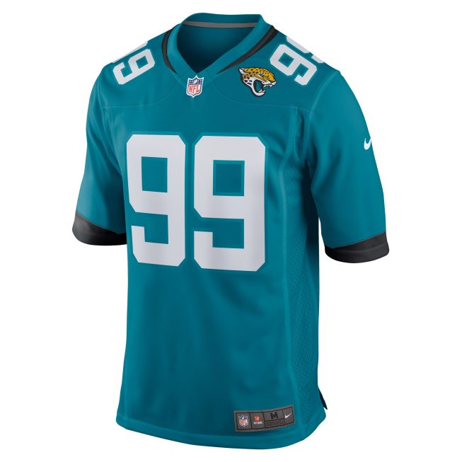 Jeremiah Ledbetter Jacksonville Jaguars Home Game Player Jersey - Teal - Image 2