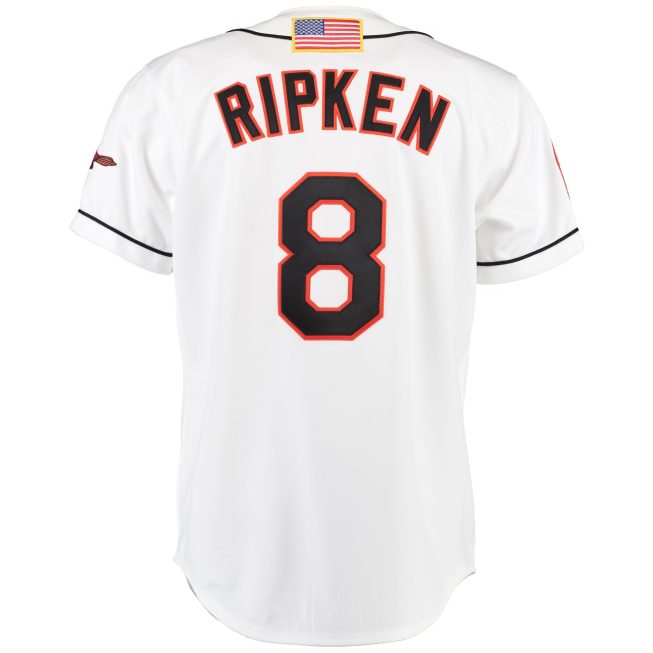 Cal Ripken Baltimore Orioles Mitchell & Ness Home Authentic Jersey - White - Image 3