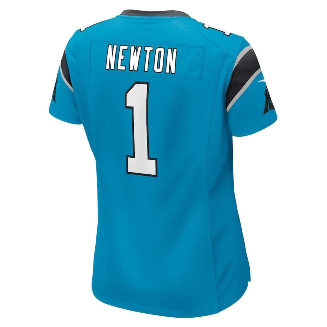 Cam Newton 1 Carolina Panthers Women's Alternate Game Jersey - Blue - Image 3
