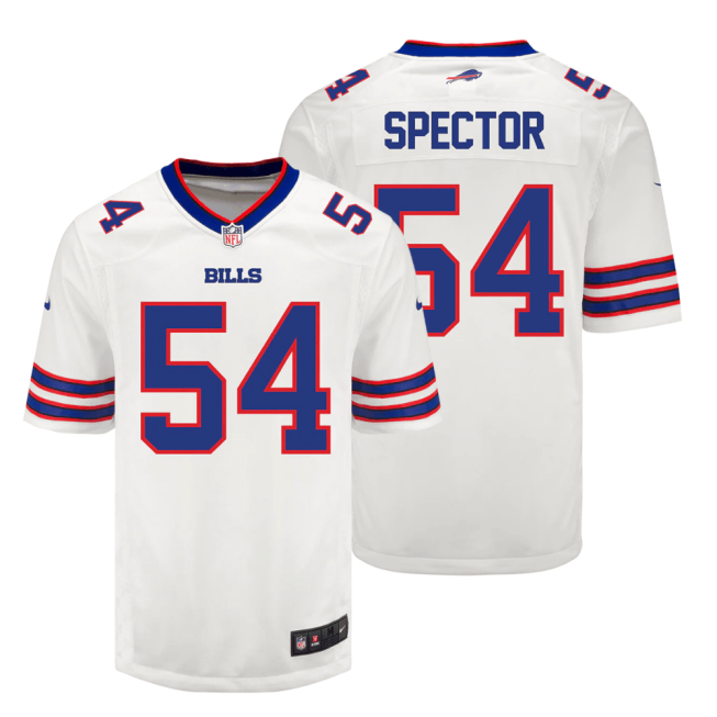 Baylon Spector 54 Buffalo Bills Men Away Game Jersey - White