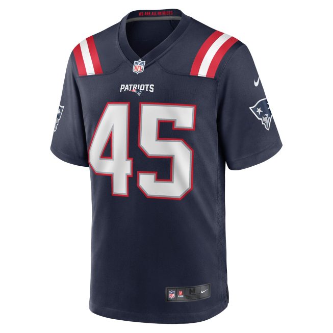 Chris Board New England Patriots Game Player Jersey - Navy - Image 2