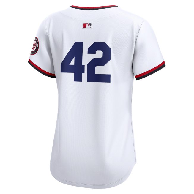 Washington Nationals Women's 2024 Jackie Robinson Day Home Limited Jersey - White - Image 3