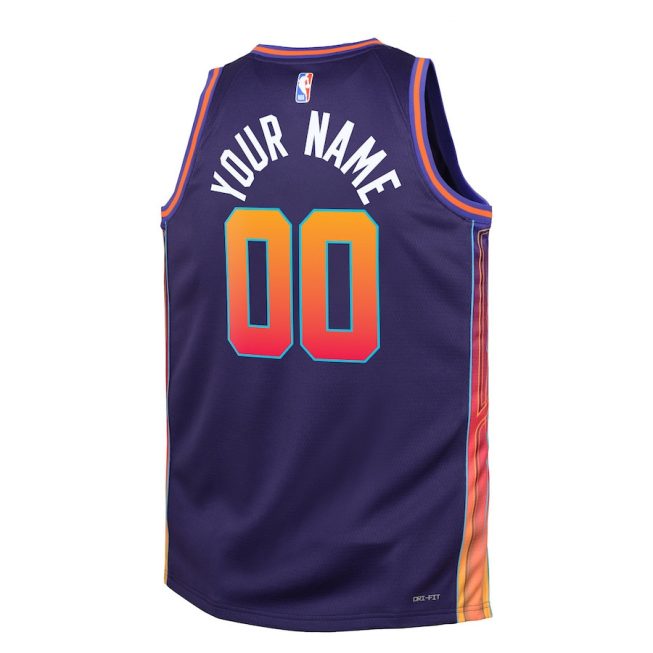 Phoenix Suns 2023/24 City Edition Swingman Custom YOUTH Jersey - Purple - Image 3