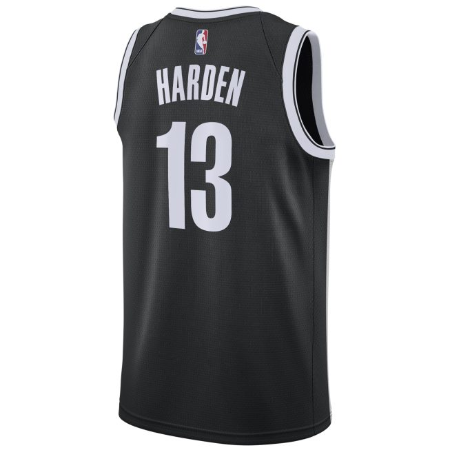 James Harden Brooklyn Nets 2020/21 Swingman Jersey Black - Icon Edition - Image 3
