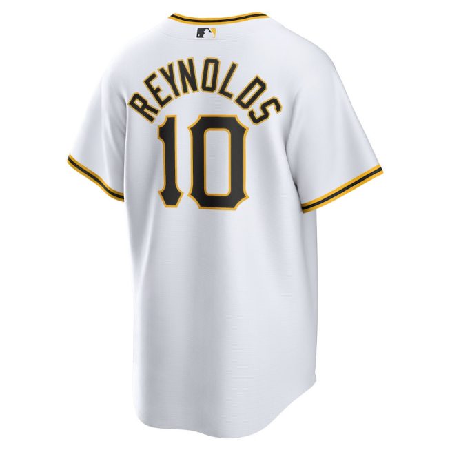 Bryan Reynolds 10 Pittsburgh Pirates Men Jersey - White - Image 3