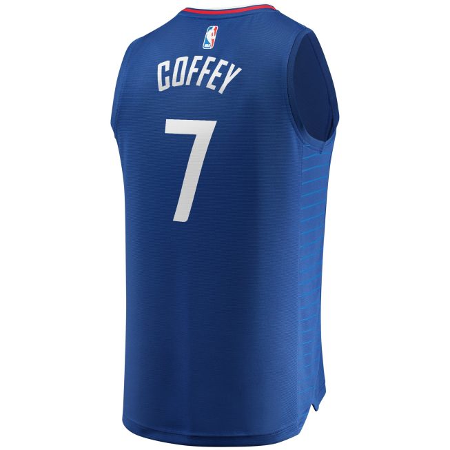 Amir Coffey LA Clippers Fanatics Fast Break Replica Jersey Royal - Icon Edition - Image 3