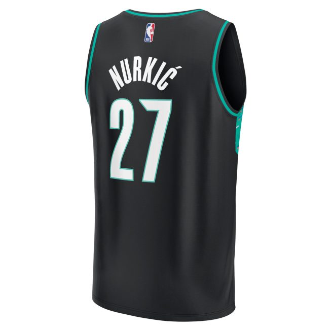 Jusuf Nurkic Portland Trail Blazers Fanatics Fastbreak Jersey - City Edition - Black - Image 3