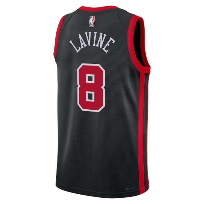 Zach LaVine 8 Chicago Bulls 2023/24 City Edition Swingman Jersey - Black - Image 3