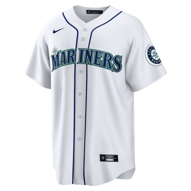 Cal Raleigh 29 Seattle Mariners Home Men Jersey - White - Image 2
