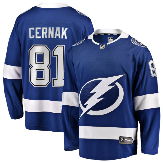 Erik Cernak Tampa Bay Lightning Fanatics Home Breakaway Player Jersey - Blue