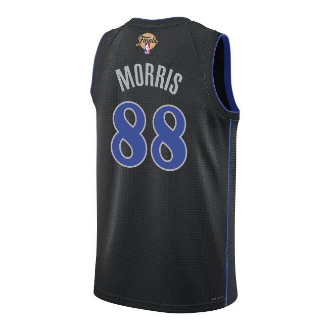 Markieff Morris 88 Dallas Mavericks 2024 FINALS PATCH Swingman Jersey - City Edition - Black - Image 3