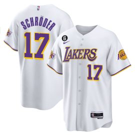 Dennis Schroder 17 Los Angeles Lakers Baseball Men Jersey - White