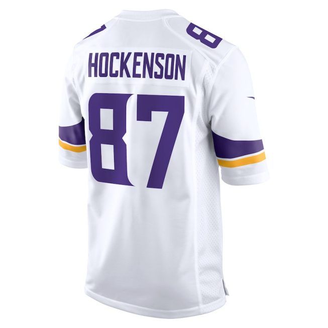 T.J. Hockenson 87 Minnesota Vikings Men Game Jersey - White - Image 3
