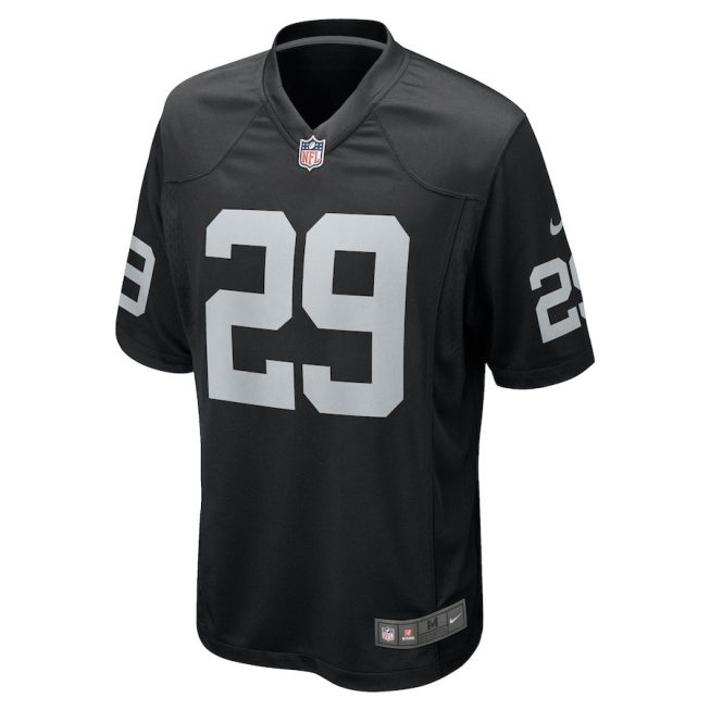 Christopher Smith II 29 Las Vegas Raiders Men Team Game Jersey - Black - Image 2