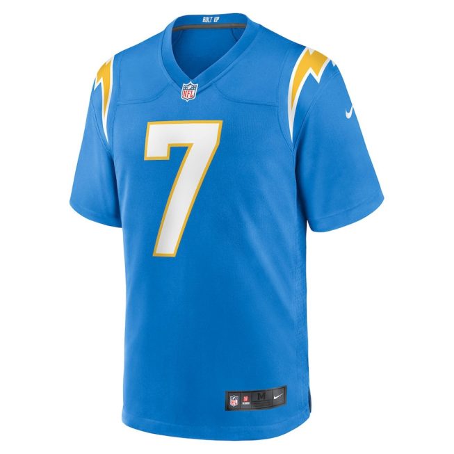 Andre Roberts 7 Los Angeles Chargers Men Game Jersey - Powder Blue - Image 2