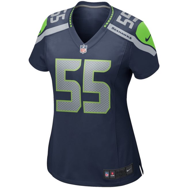 Brian Bosworth 55 Seattle Seahawks Women Game Retired Jersey - College Navy - Image 2