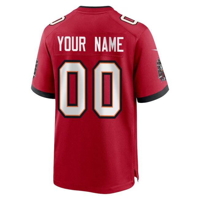 Tampa Bay Buccaneers Super Bowl LIX New Orleans Patch Game Men Custom Jersey - Red - Image 2