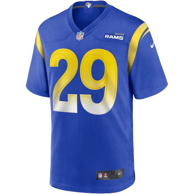Eric Dickerson 29 Los Angeles Rams Men Game Retired Jersey - Royal - Image 2