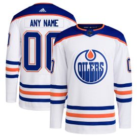 Edmonton Oilers Away Primegreen Authentic Custom Jersey - White