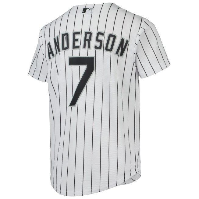 Tim Anderson Chicago White Sox Youth Alternate Replica Player Jersey - White - Image 3