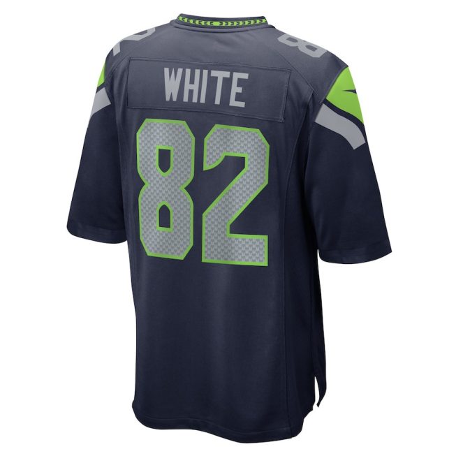 Cody White 82 Seattle Seahawks Game Men Jersey - College Navy - Image 3