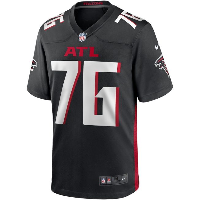Kaleb McGary 76 Atlanta Falcons Men's Game Jersey - Black - Image 2