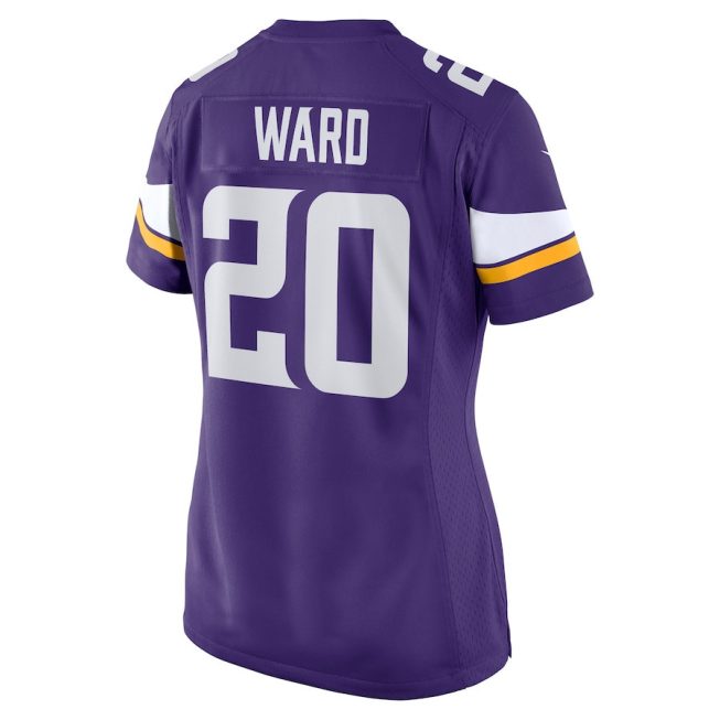 Jay Ward 20 Minnesota Vikings Women Game Jersey - Purple - Image 3