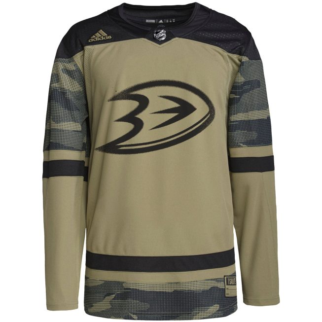 Anaheim Ducks Military Appreciation Team Authentic Custom Practice Jersey - Camo - Image 2