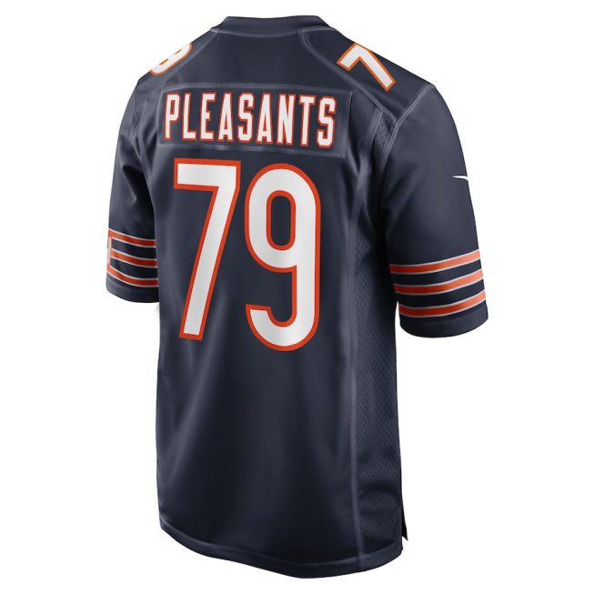 Austen Pleasants 79 Chicago Bears Men Game Jersey - Navy - Image 3