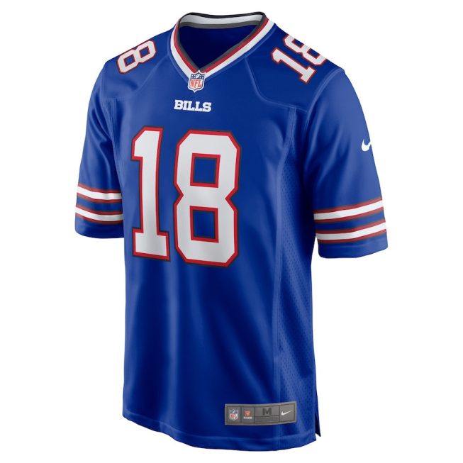 Justin Shorter 18 Buffalo Bills Men Team Game Jersey - Royal - Image 2