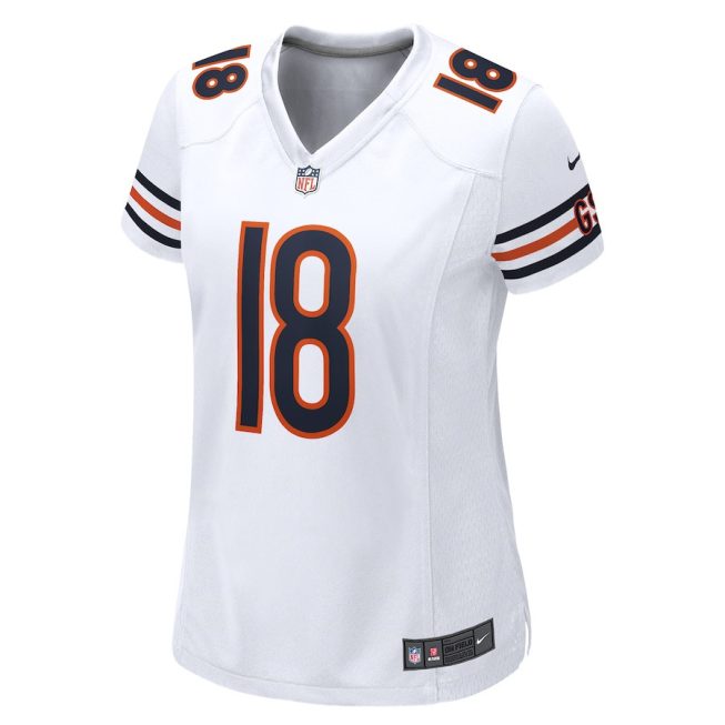 Caleb Williams 18 Chicago Bears 2024 Draft Game Player Jersey - White - Image 2