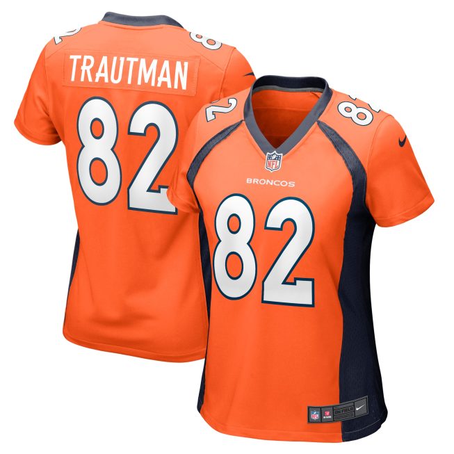 Adam Trautman Denver Broncos Women's Team Game Jersey - Orange