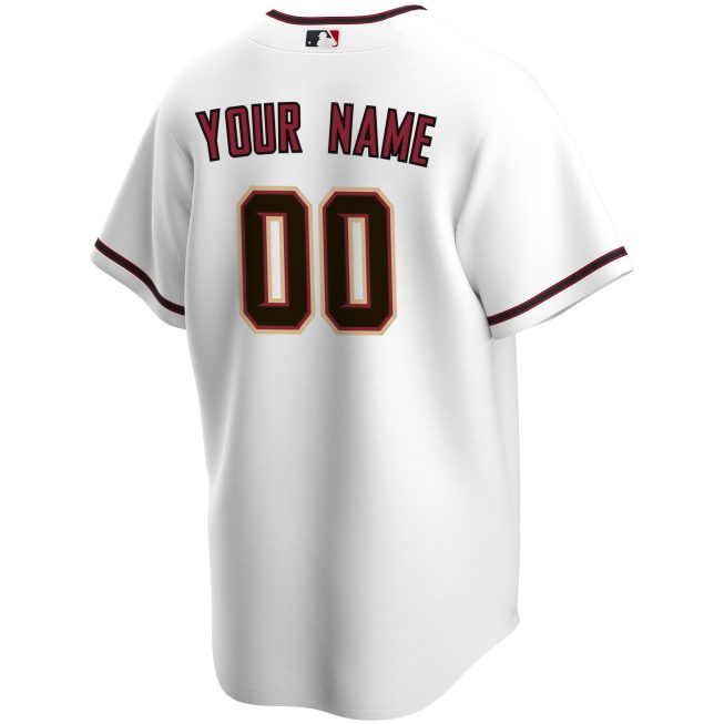 Arizona Diamondbacks Youth Home Replica Custom Jersey - White - Image 3