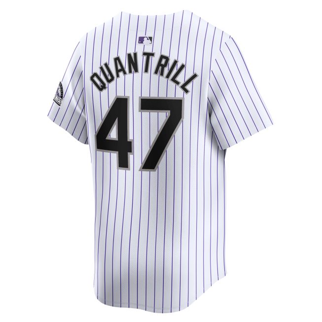 Cal Quantrill Colorado Rockies Home Limited Player Jersey - White - Image 3