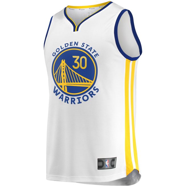 Stephen Curry Golden State Warriors Fanatics Fast Break Replica Player Jersey - White - Association Edition - Image 2