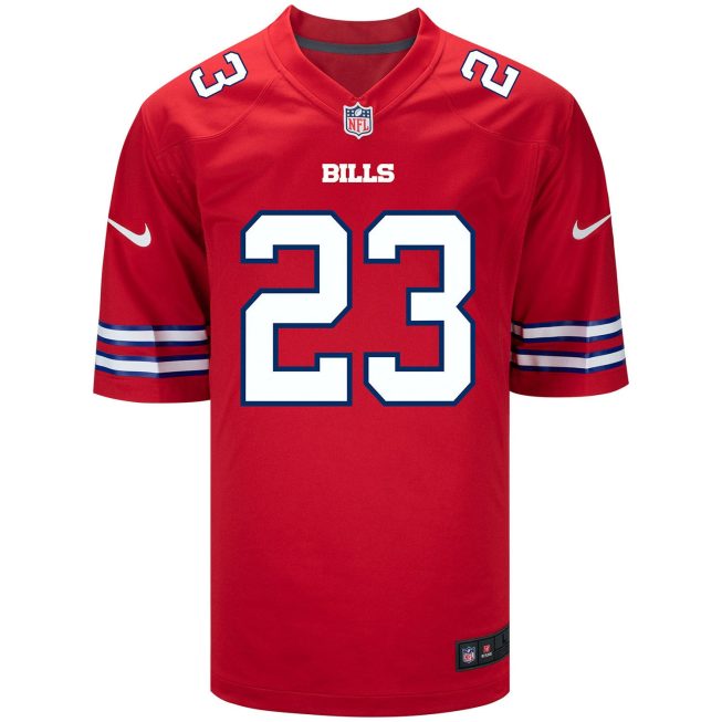 Micah Hyde 23 Buffalo Bills Men Alternate Game Jersey - Red - Image 2