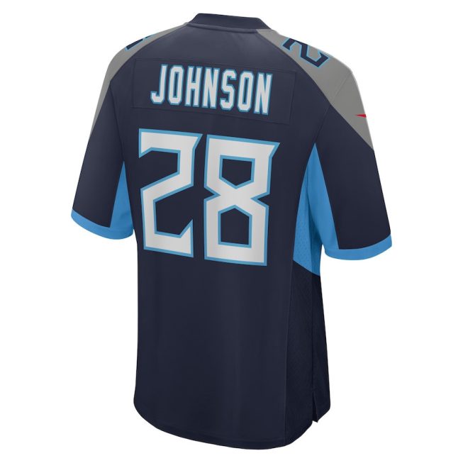 Chris Johnson 28 Tennessee Titans Retired Game Jersey - Navy - Image 3