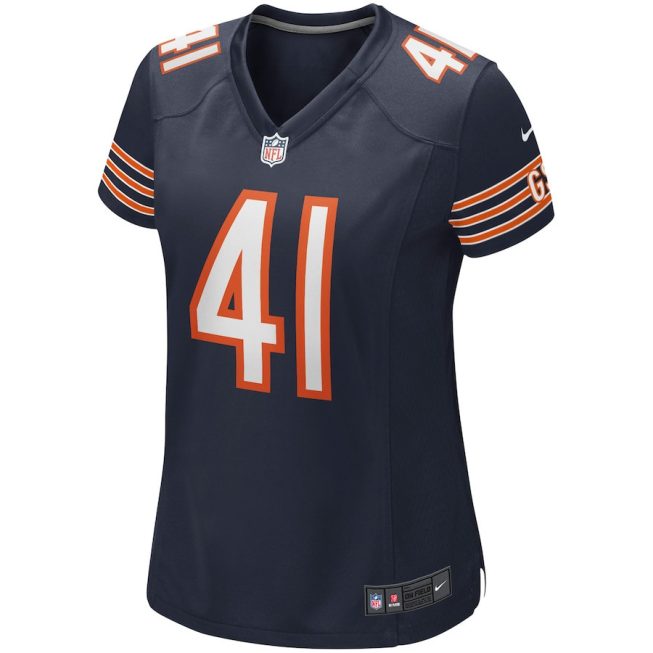 Brian Piccolo 41 Chicago Bears Women Game Retired Jersey - Navy - Image 2