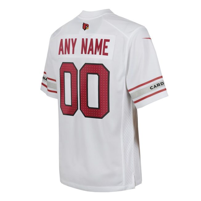 Arizona Cardinals Custom YOUTH GameJersey - White - Image 3
