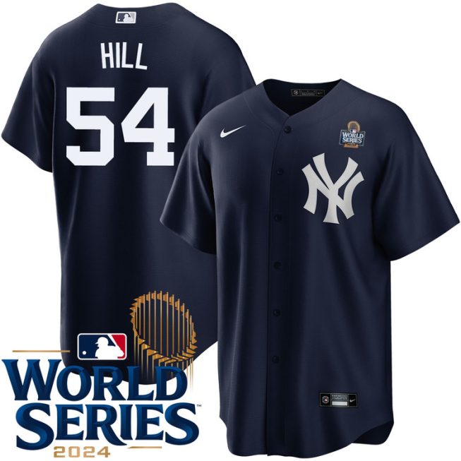 Tim Hill New York Yankees Alternate Navy World Series Jersey