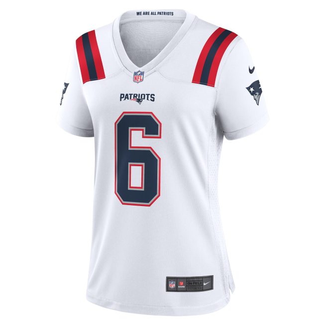 Christian Gonzalez New England Patriots Women's Game Jersey - White - Image 2