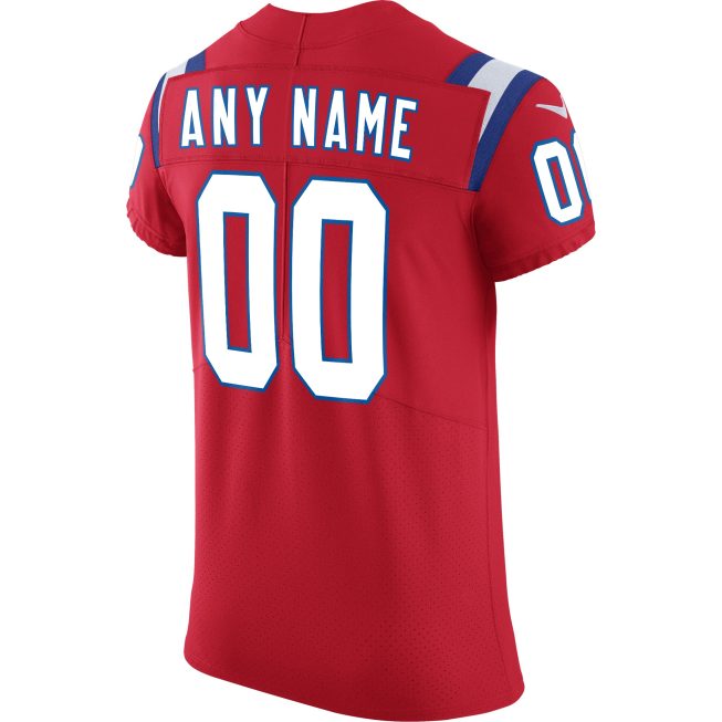 New England Patriots Vapor Untouchable Custom Elite Jersey - Red - Image 3