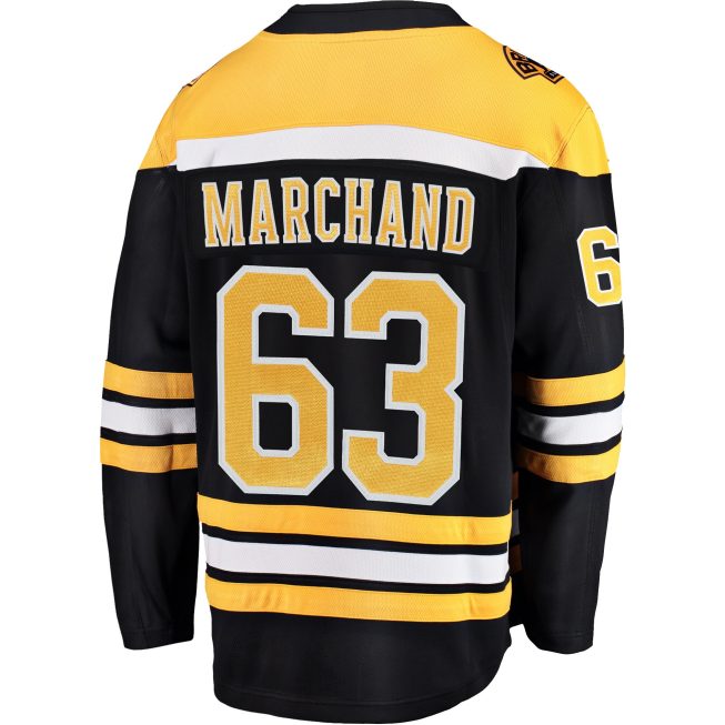 Brad Marchand Boston Bruins Fanatics Home Breakaway Jersey - Black - Image 3