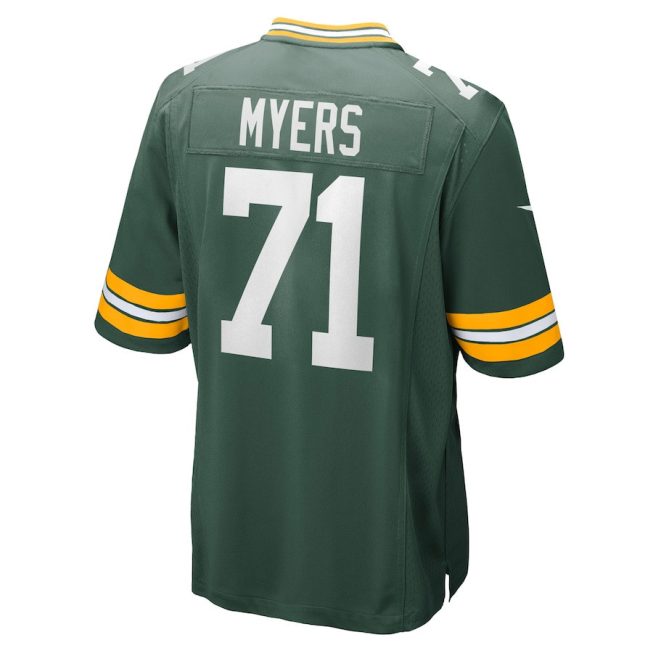Josh Myers 71 Green Bay Packers Men Game Jersey - Green - Image 3