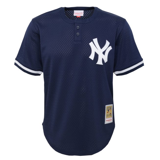 Derek Jeter New York Yankees Mitchell & Ness Preschool Cooperstown Collection Mesh Batting Practice Jersey - Navy - Image 2