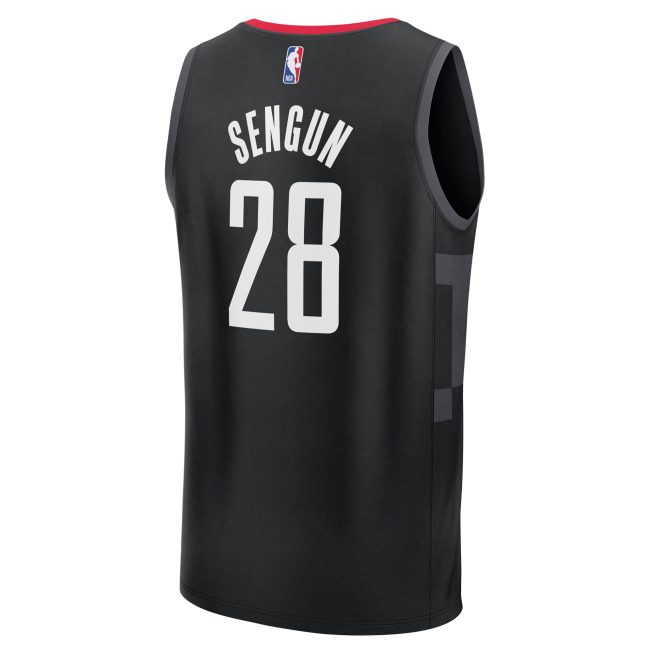 Alperen Sengun Houston Rockets Fanatics Fast Break Replica Player Jersey - Statement Edition - Black - Image 3