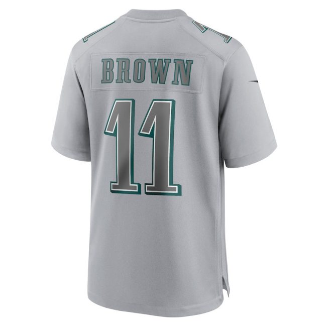A.J. Brown 11 Philadelphia Eagles Men Atmosphere Fashion Game Jersey - Gray - Image 3