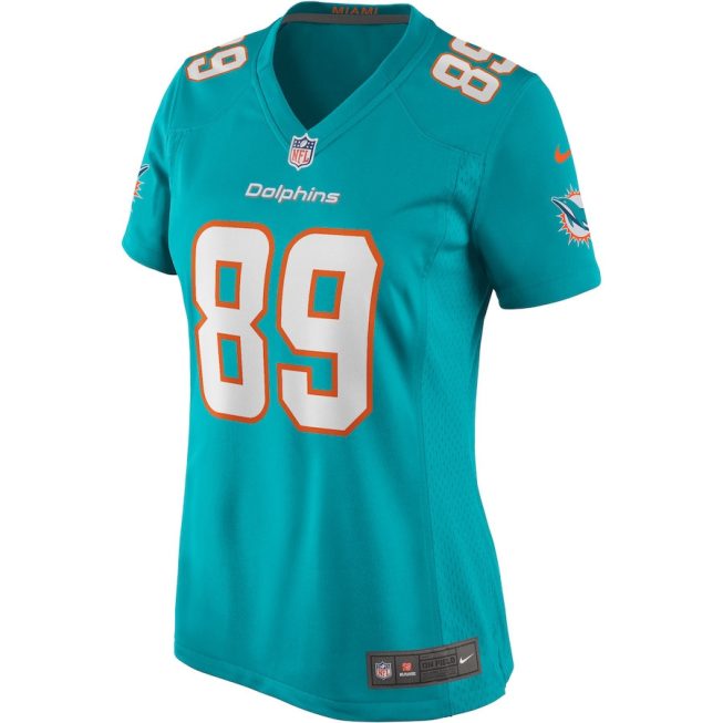 Nat Moore 89 Miami Dolphins Women Game Retired Jersey - Aqua - Image 2