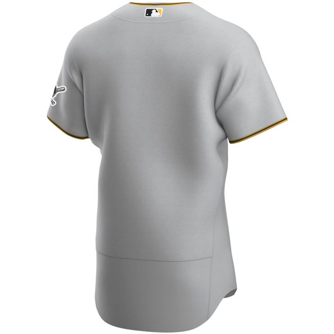 Pittsburgh Pirates Road Authentic Team Jersey - Gray - Image 3