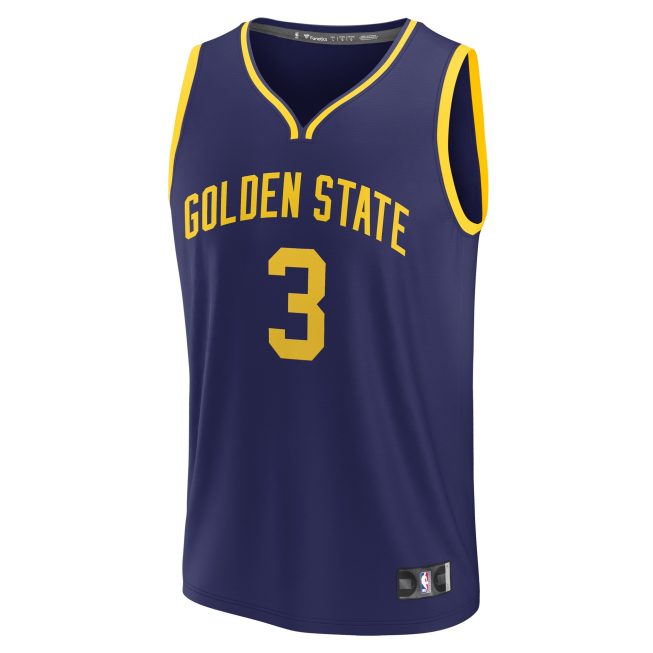 Chris Paul Golden State Warriors Fanatics Youth Fast Break Player Jersey - Statement Edition - Navy - Image 2